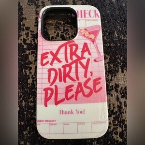Pink and White Phone Case - extra dirty phone case ! iPhone 15 pro